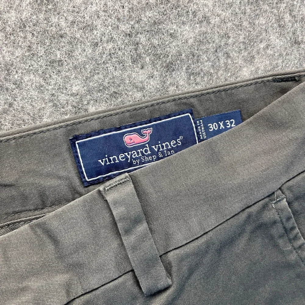 Vineyard Vines Pants Men's Size 30x32 Breaker Pant Straight Leg Gray Chino Pants - Picture 4 of 15